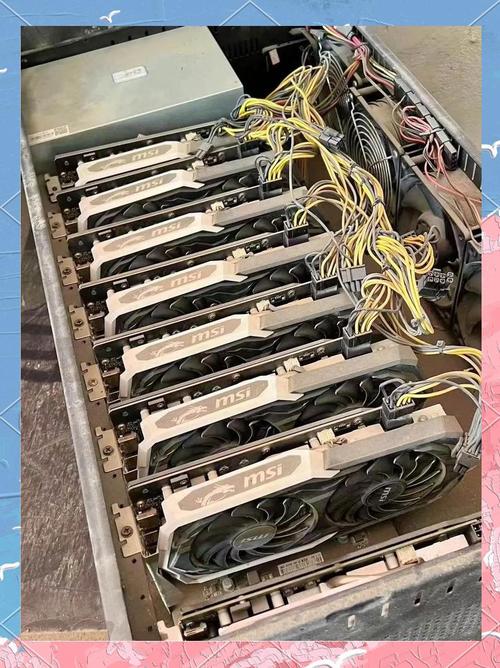 State-of-the-art Bitcoin mining rig installed in a secure hosting environment