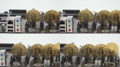 Low-noise ASIC mining machine in operation